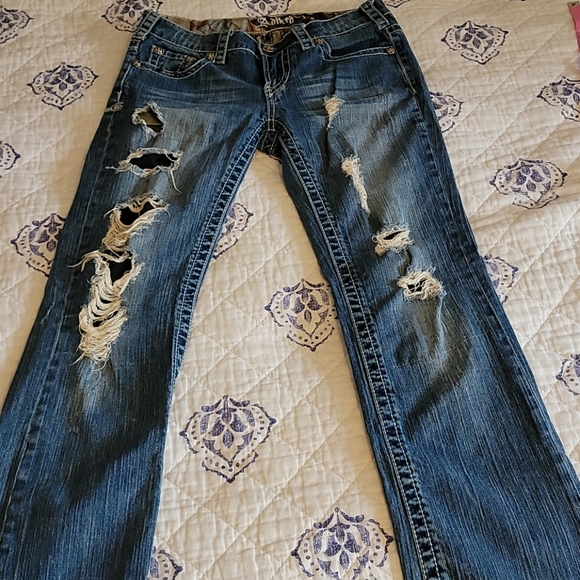 Adiktd Denim - Adiktd Distress Low Rise Bootcut Jeans Sz 27"x27"